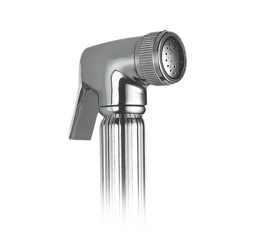 हिंदवेयर हेल्थ नल (पीतल) डबल लॉक के साथ 1 मीटर पीतल प्लेटेड लचीली नली और दीवार हुक (F160122)