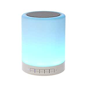 Open Box, Unused Devcool Wireless USB Rechargeable Portable HiFi LED Touch Lamp Bluetooth Speaker Light