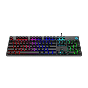 Open Box, Unused HP K500F Backlit Membrane Wired Gaming Keyboard with Mixed Color Lighting Pack of 3