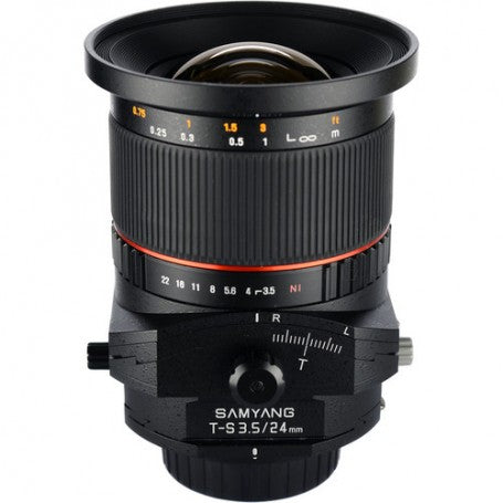Nikon Syts24 N के लिए यूएमसी टिल्ट शिफ्ट लेंस के रूप में सैमयांग 24 मिमी एफ 3.5 एड