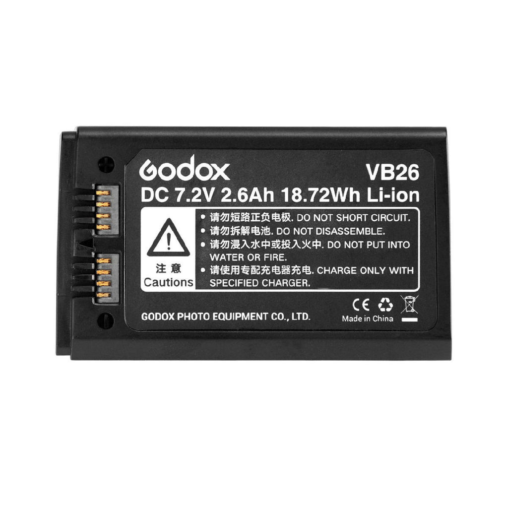 V1 फ़्लैश हेड के लिए Godox Vb26 बैटरी