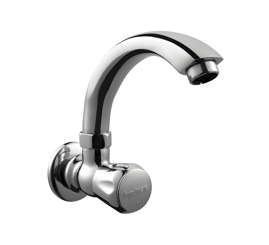 Hindware Contessa Plus Sink Cock With Swivel Casted Spout (Wall Mounted) F330024