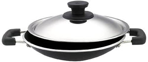 Pigeon by Stovekraft Special Aluminium Non-Stick Appachetty with Lid, 200mm, Black