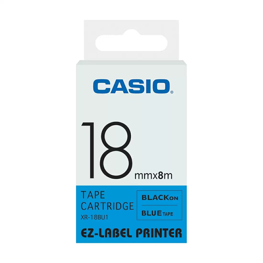 Casio XR 18BU1 G23 Color Tape for Asset Labelling