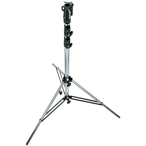 Manfrotto 126csu Heavy Duty Chrome Plated Steel Stand With Leveling Leg