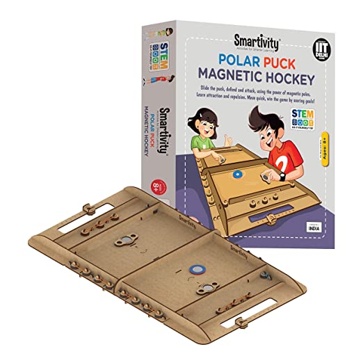 स्मार्टिटी मैग्नेटिक हॉकी स्टेम DIY मज़ेदार खिलौने, 8 से 14 साल के बच्चों के लिए शैक्षिक और निर्माण आधारित गतिविधि गेम, लड़कों और लड़कियों के लिए उपहार, भारत में निर्मित
