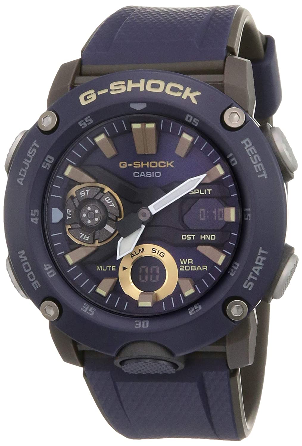 Casio G Shock Analog Digital Blue Dial Men's Watch GA 2000 2ADR G951