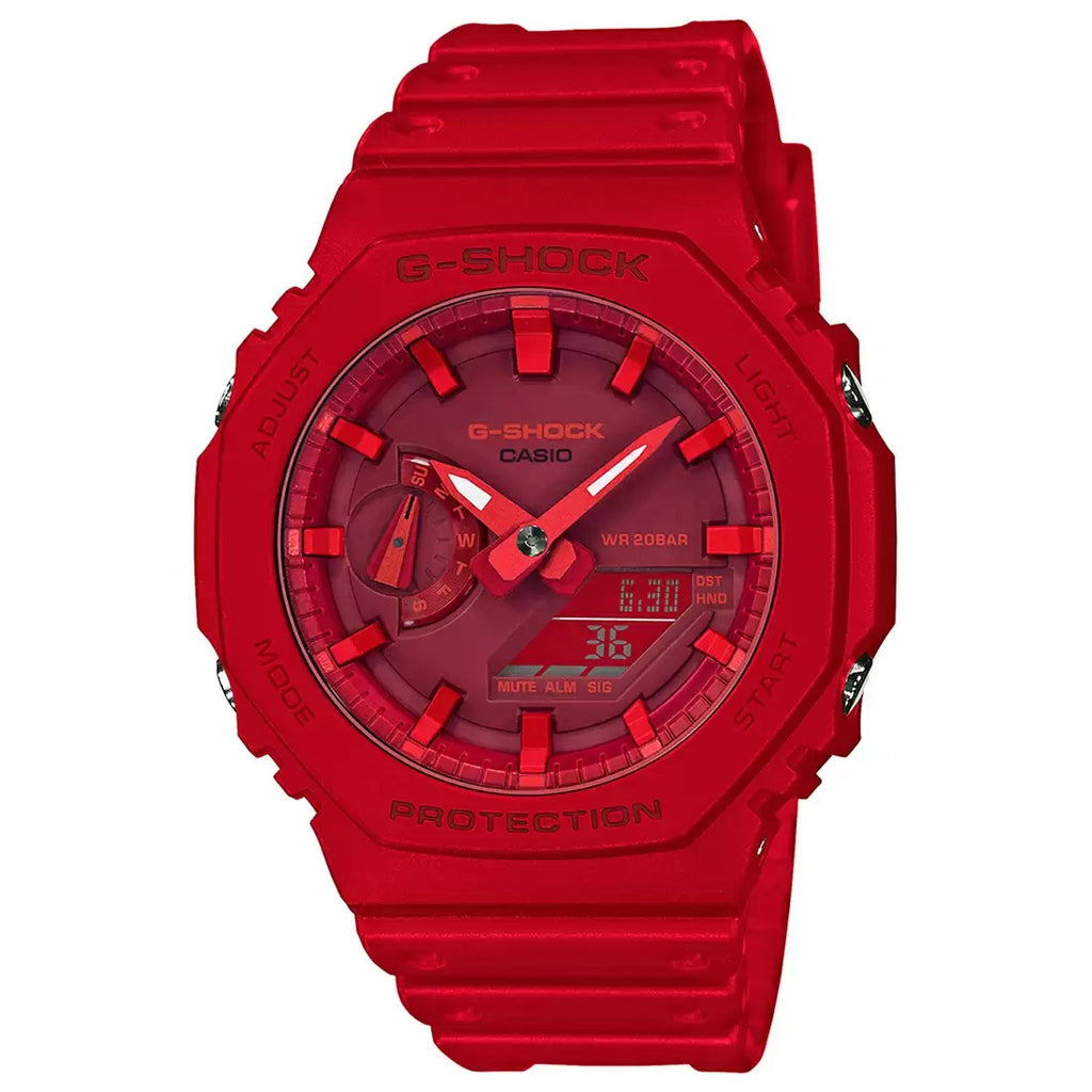 Casio GA 2100 4ADR G988 Red Carbon Core Guard Men's Watch