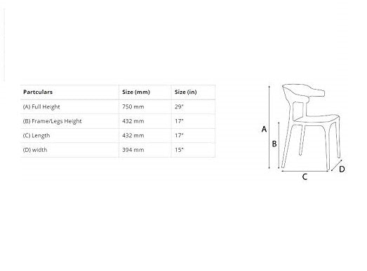 Fiber Cafe Restaurant Chair (Red)