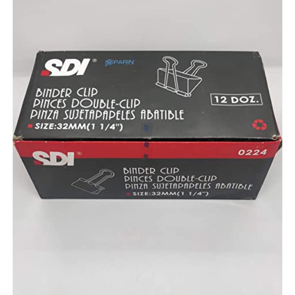 SDI 0224 Binder Clips 32mm (pkc of 2)