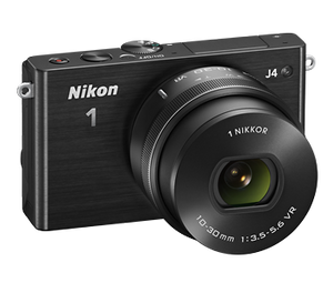 Nikon 1 J4 मिररलेस डिजिटल कैमरा 1 Nikkor 10-30mm f/3.5-5.6 PD ज़ूम लेंस के साथ (काला)