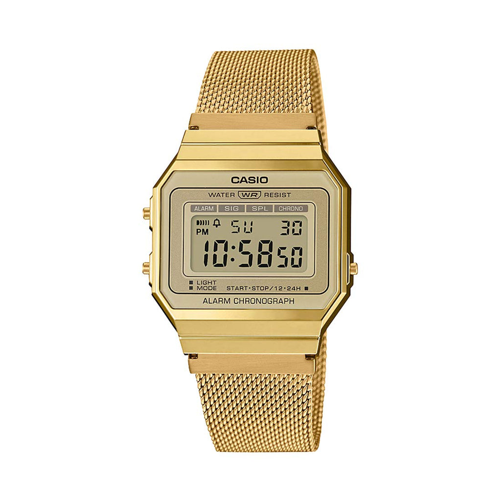 Casio Vintage Series Digital Gold Dial Unisex Watch A700WMG 9ADF D171