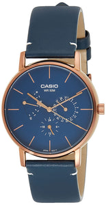 Casio Enticer Men MTP E320RL 2EVDF A1844 Blue Leather Men's Watch