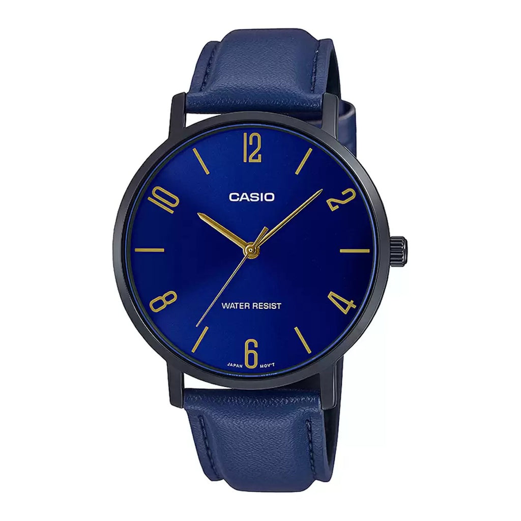 Casio Enticer MTP VT01BL 2BUDF A1977 Blue Analog Men's Watch