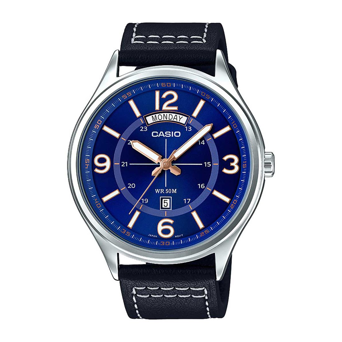 Casio Enticer Men Analog Blue Dial Men's Watch MTP E129L 2B1VDF A1240