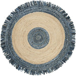 Load image into Gallery viewer, Detec™ Braided Reversible Jute Rug - Beige  and Blue Color
