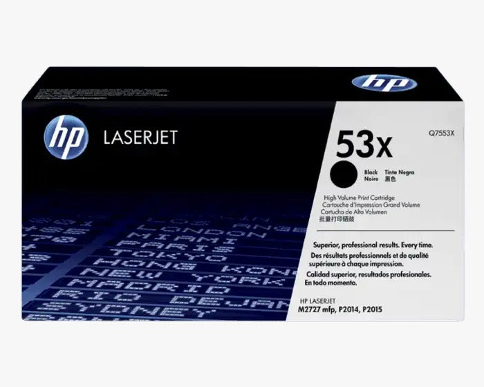 HP 53X ब्लैक हाई यील्ड ओरिजिनल लेजरजेट टोनर कार्ट्रिज 