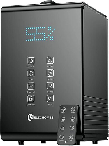 इलेकोम्स SH8820 ह्यूमिडिफायर 5.5L टॉप फिल वार्म ब्लैक