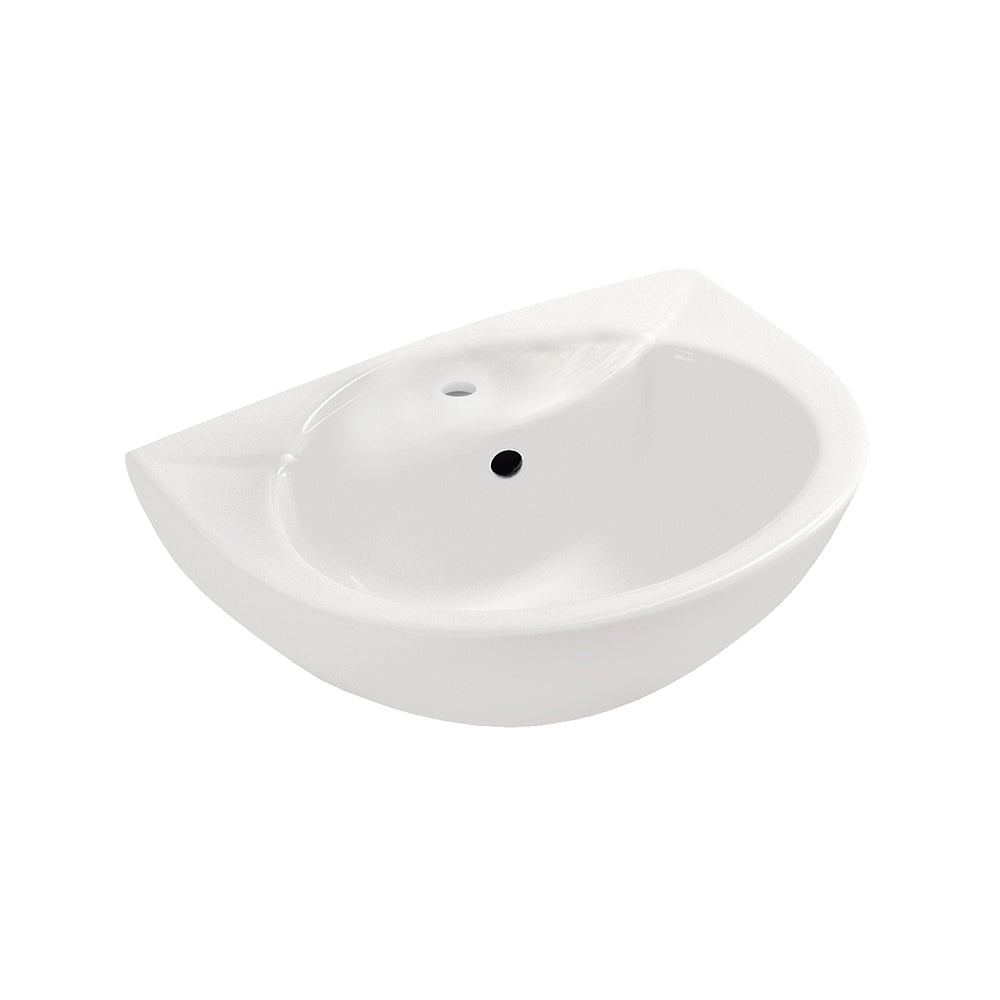 Kohler Folio 610mm Wall Mount Lavatory With Single Faucet Hole K-2018IN-1WH-0