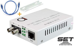 Single Mode ST Gigabit Fiber Media Converter Built In Fiber Module