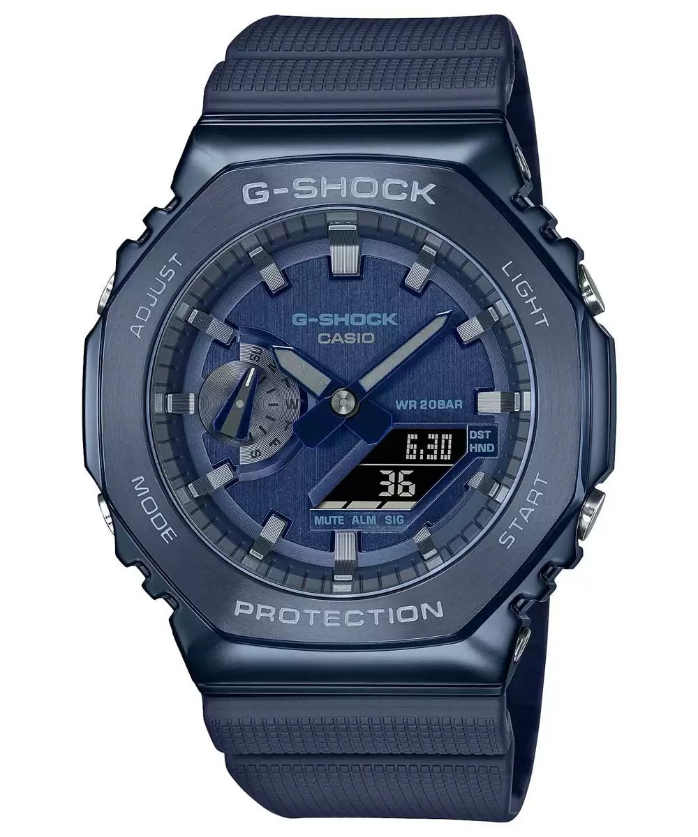 Casio G Shock Gm 2100N 2Adr G1162 Blue Metal Covered Men's Watch