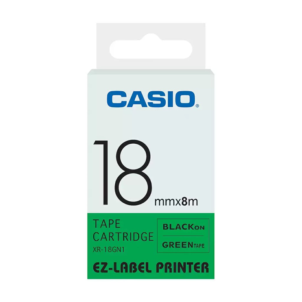 Casio XR 18GNI G18 Color Tape for Asset Labelling