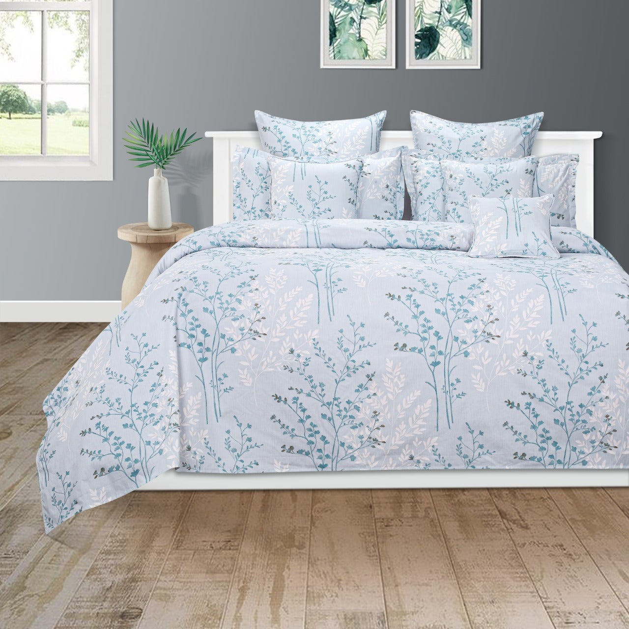 Detec™ Printed Veda Cotton Bed Sheet - 108 x 108 Inches