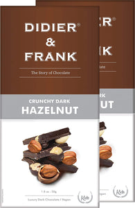 डिडिएर और फ्रैंक हेज़लनट डार्क चॉकलेट 50 ग्राम (2 का पैक)