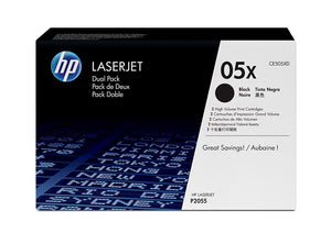 HP 05X Black High Yield Original LaserJet Toner Cartridge (Dual Pack)