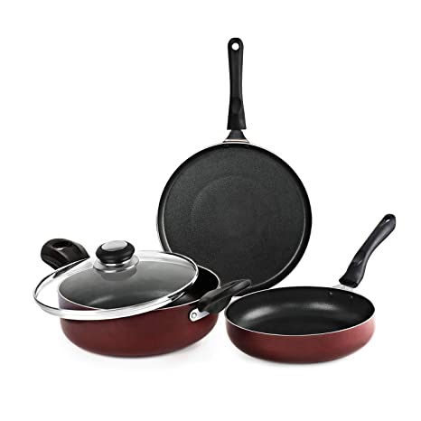 Cello Prima Induction Base Non Stick Aluminium Pan Cookware Set