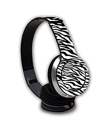 Open Box, Unused Macmerise Zebra Stripes Wave Wired On Ear Headphones Pack of 2