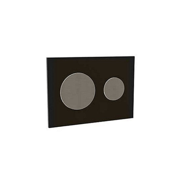 ब्रश निकल में एक्चुएशन बटन के साथ काले रंग में कोहलर स्किम फेसप्लेट K-24149IN-F-BN