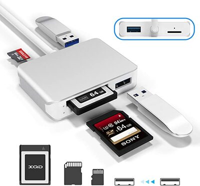 Upgraded Version XQD Card Reader USB 3.0 SD HC XC TF Card Reader