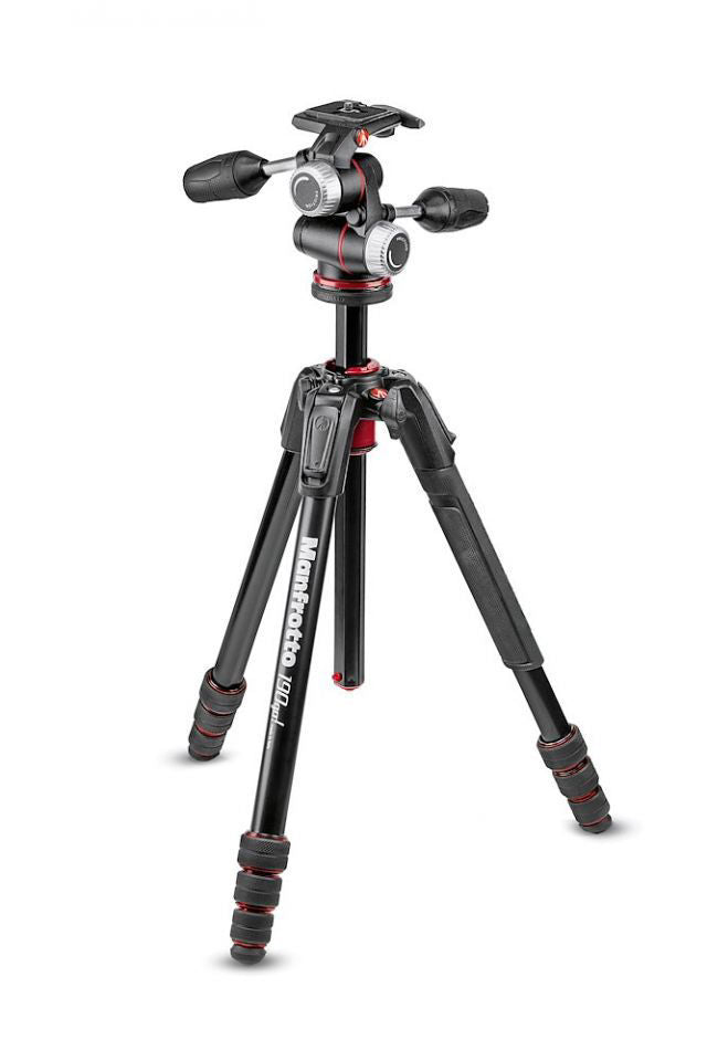 Manfrotto 190go Ms Aluminum Tripod Kit 4 Section With Xpro 3 Way Head