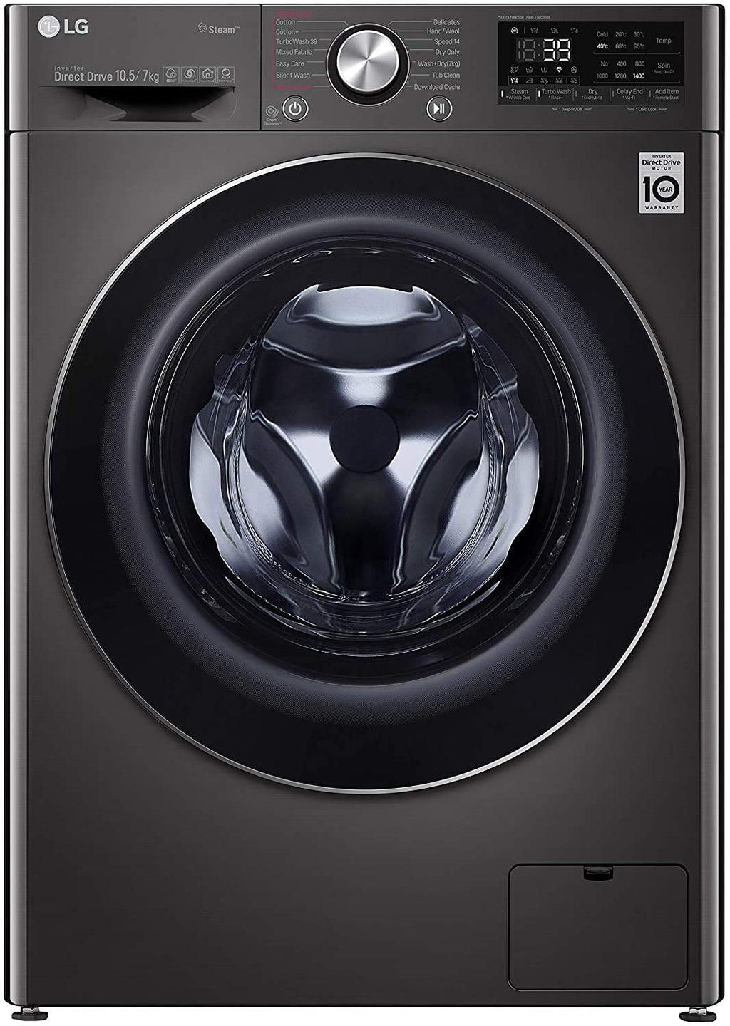LG 10.5 Kg 7.0 Kg Inverter Front Load Wi-Fi Washer Dryer FHD1057STB