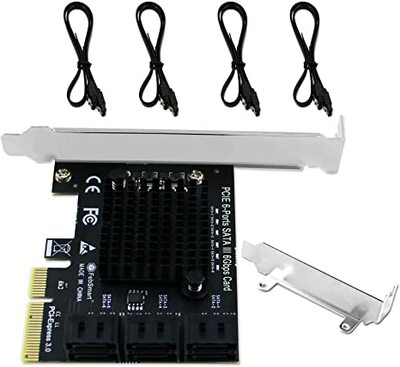 FebSmart PCIE to 6 Ports SATA 3.0 6Gbps Max Speed Expansion Card