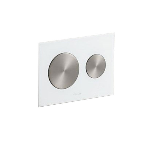 Kohler Skim Faceplate in White With Actuation Button in Brushed Nickel