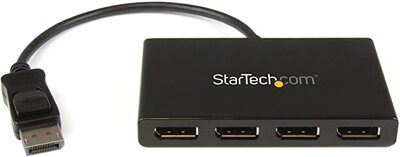 StarTech.com 4 पोर्ट मल्टी मॉनिटर एडाप्टर डिस्प्लेपोर्ट 1 2 एमएसटी हब