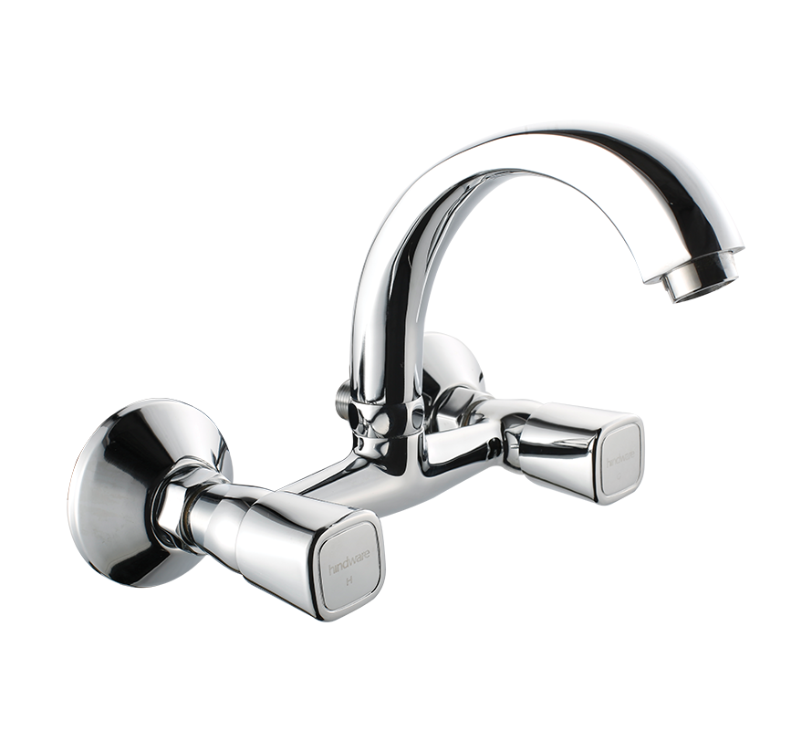 Hindware Dove Sink Mixer With Swivel Casted Spout (Wall Mounted) F740023