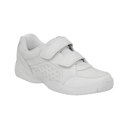 Detec™ NIVIA Kids School Shoe With Velcro (WHITE)