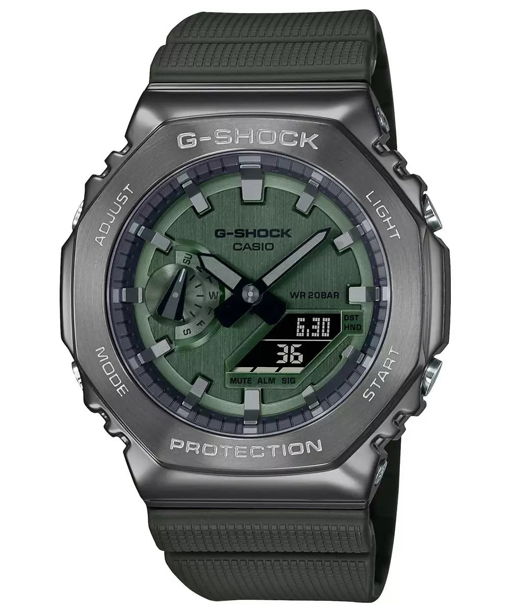 Casio G-Shock Analog-Digital Green Dial Men GM-2100B-3A