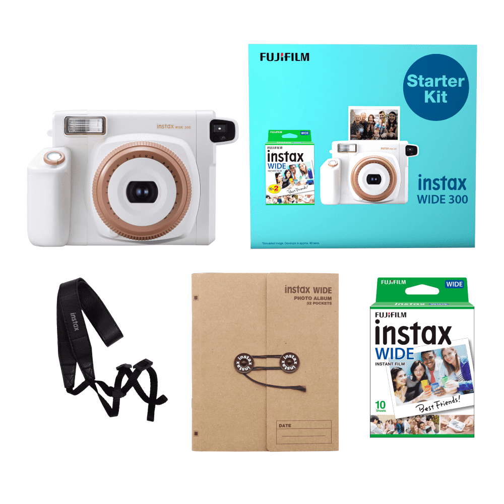 Fujifilm Instax Wide 300 Instant Camera Starter Kit White