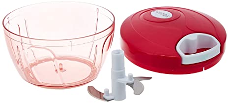 Amazon Brand Solimo Plastic Compact Vegetable Chopper 350 ml Magenta