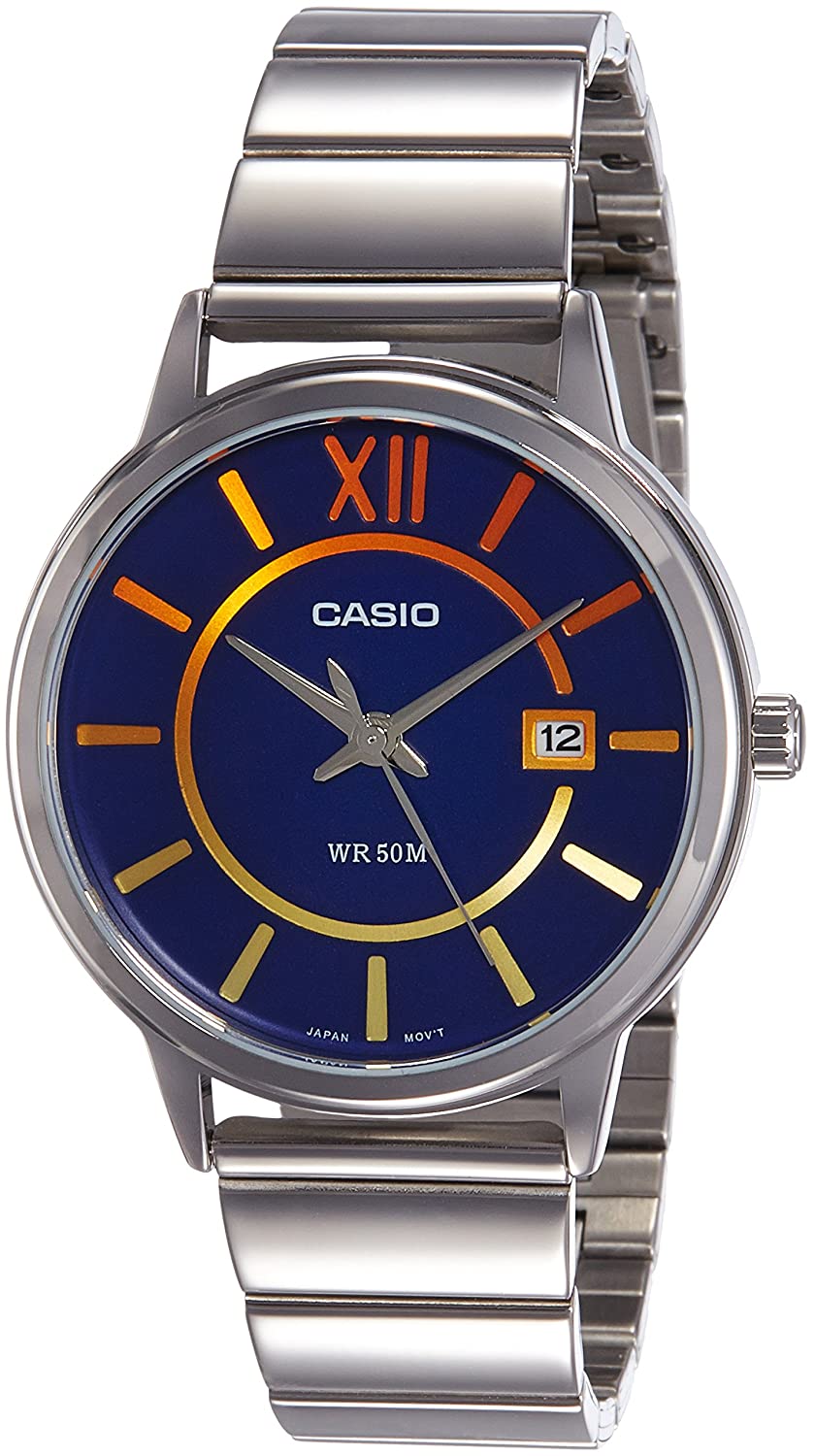 कैसियो एंटिसर पुरुषों की एनालॉग नीले डायल वाली पुरुषों की घड़ी एमटीपी ई134डी 2बीवीडीएफ ए1199