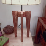 Load image into Gallery viewer, Jet Brown Wooden Table Lamp with Yellow Printed Fabric Lampshade
