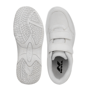 Detec™ NIVIA Kids School Shoe With Velcro (WHITE)