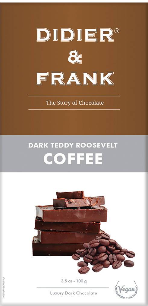डिडिएर और फ्रैंक टेडी रूजवेल्ट कॉफी डार्क चॉकलेट, 100 ग्राम