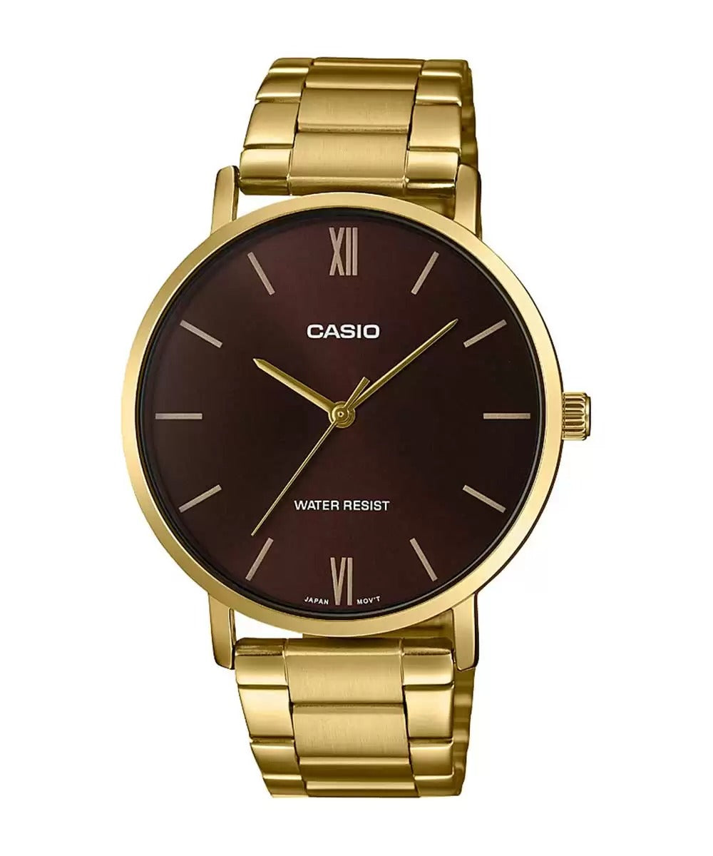 Casio Enticer MTP VT01G 5BUDF A1779 Gold Analog Men's Watch