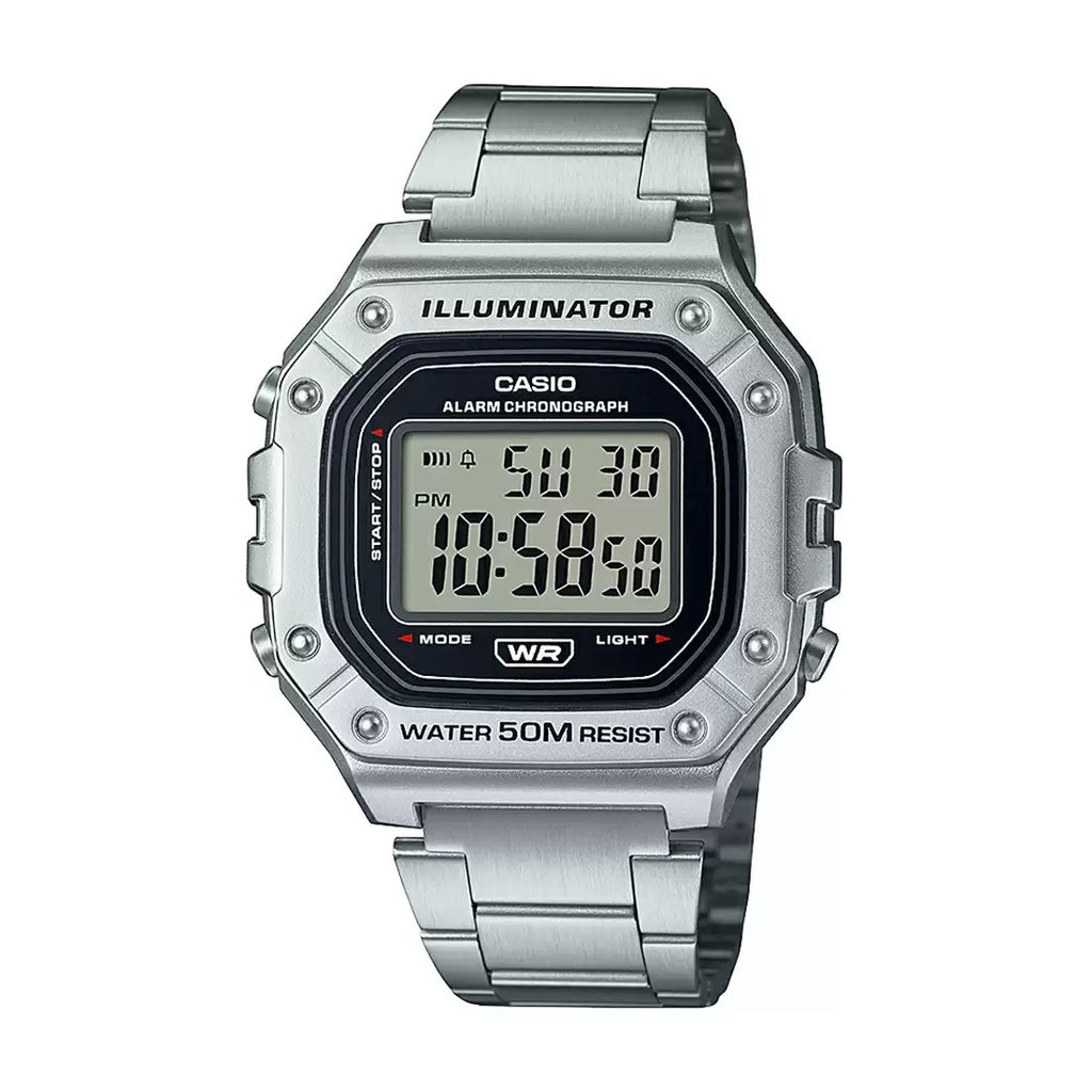 Casio Youth W 218HD 1AVDF D227 Silver Digital Unisex Watch