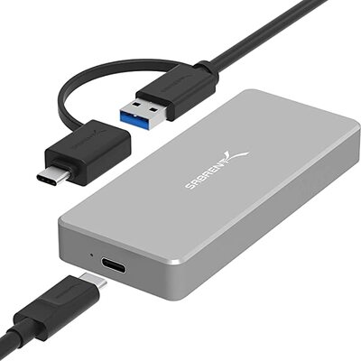 Sabrent USB 3.1 Aluminum Enclosure for M.2 NVMe SSD In Silver